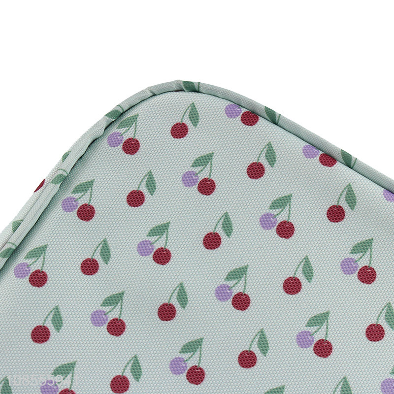 Wholesale cherry printed oxford cloth cooler bag insulated bag