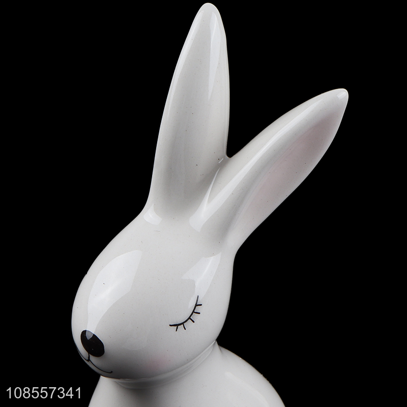 Factory supply Easter decoration ceramic rabbit ornaments