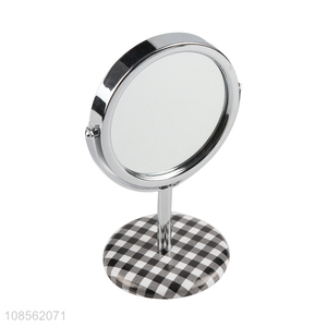 High quality round 360 degree rotating makeup mirror with stand