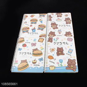 Latest design cartoon cover large spiral notebook for sale