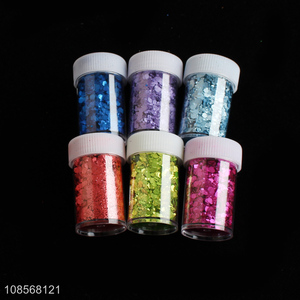 Low price girls nail glitter powder stickers for nail decoration
