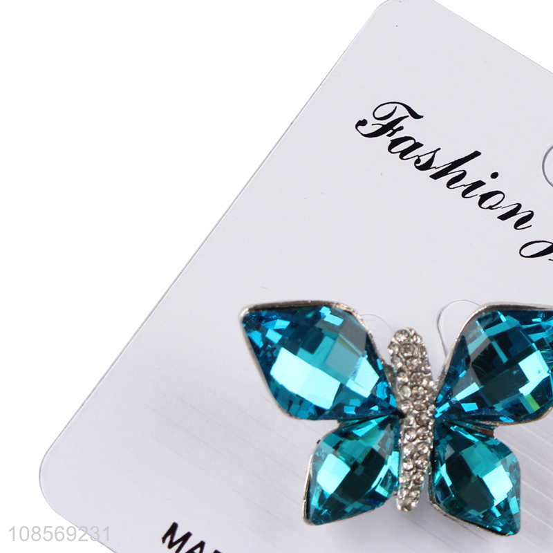 Good quality elegant alloy butterfly brooch pin for ladies