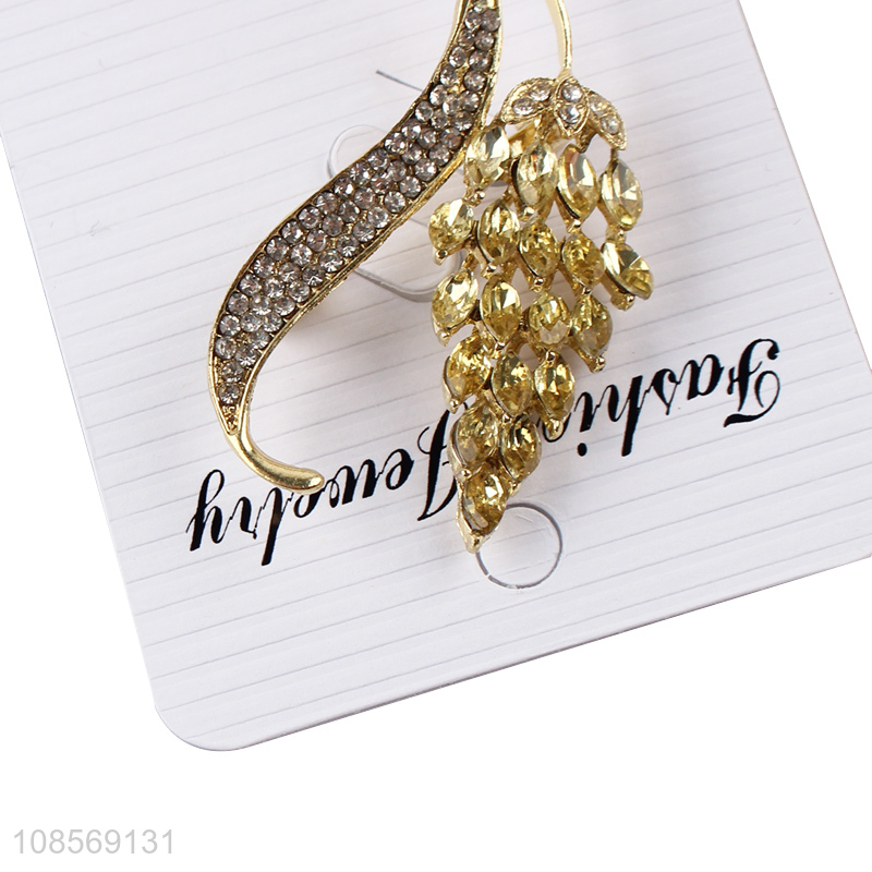 Wholesale elegant noble rhinestone wheat-ear brooch for women