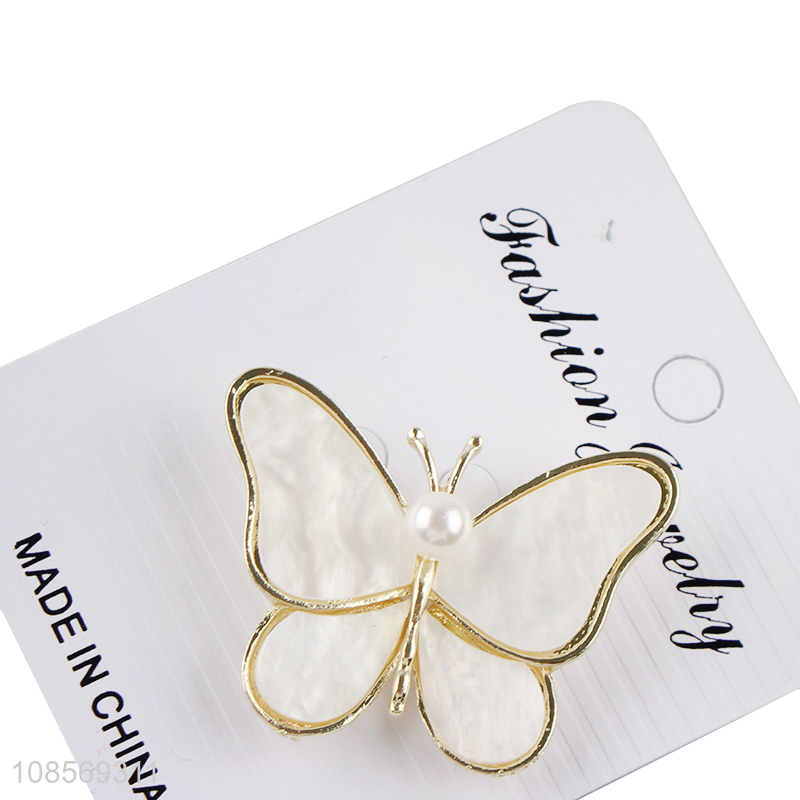 New arrival luxury elegant shell butterfly brooch for ladies