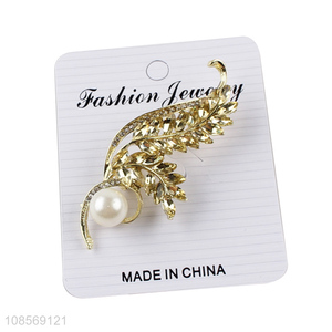 Factory price exquisite vintage alloy wheat-ear brooch pin