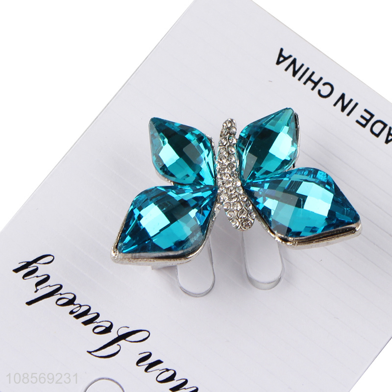 Good quality elegant alloy butterfly brooch pin for ladies
