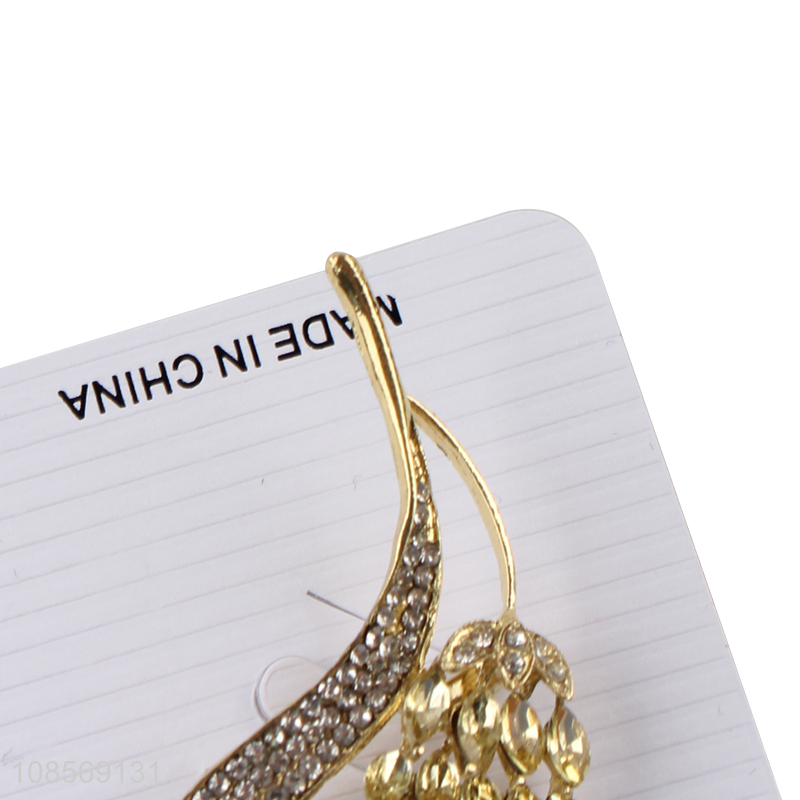 Wholesale elegant noble rhinestone wheat-ear brooch for women