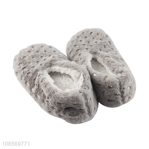 Latest products grey fashion indoor plush home slippers