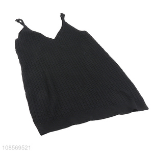 Popular products black women's knitted vest for summer