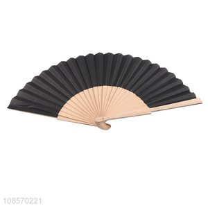 Good quality Chinese hand fan portable wooden folding fan