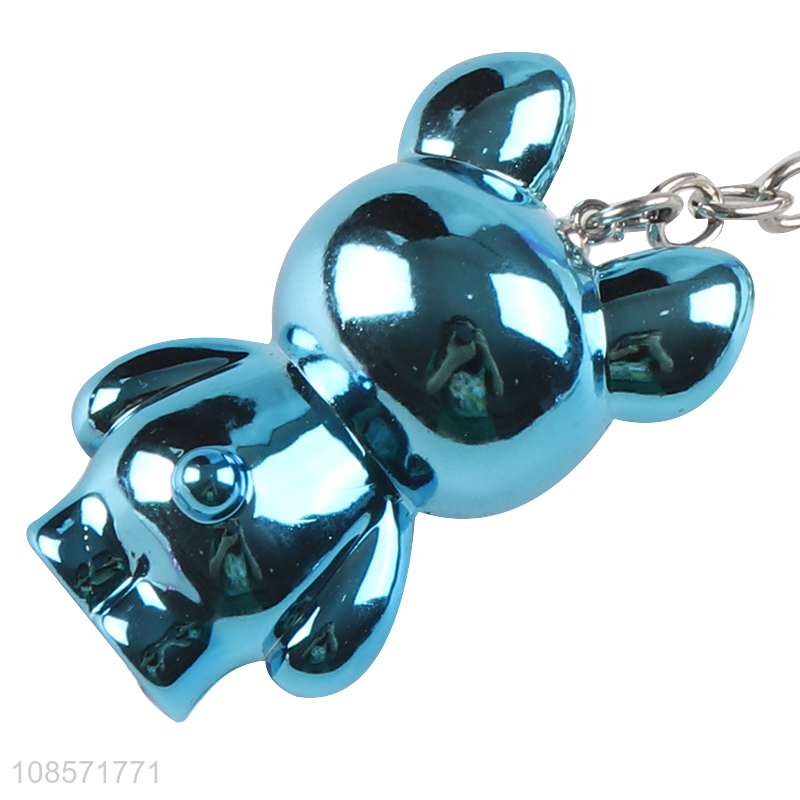 New design electroplated acrylic bear keychain bag pendant