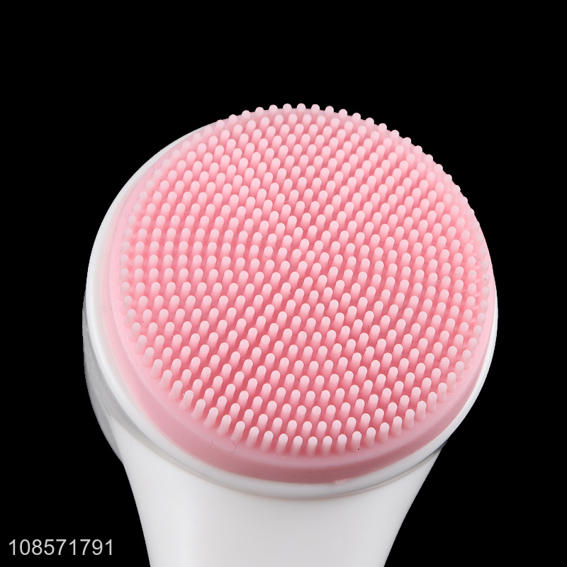 Wholesale double-sided silicone facial cleansing brush for skin care