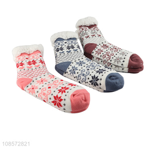 China factory multicolor winter warm floor socks for women