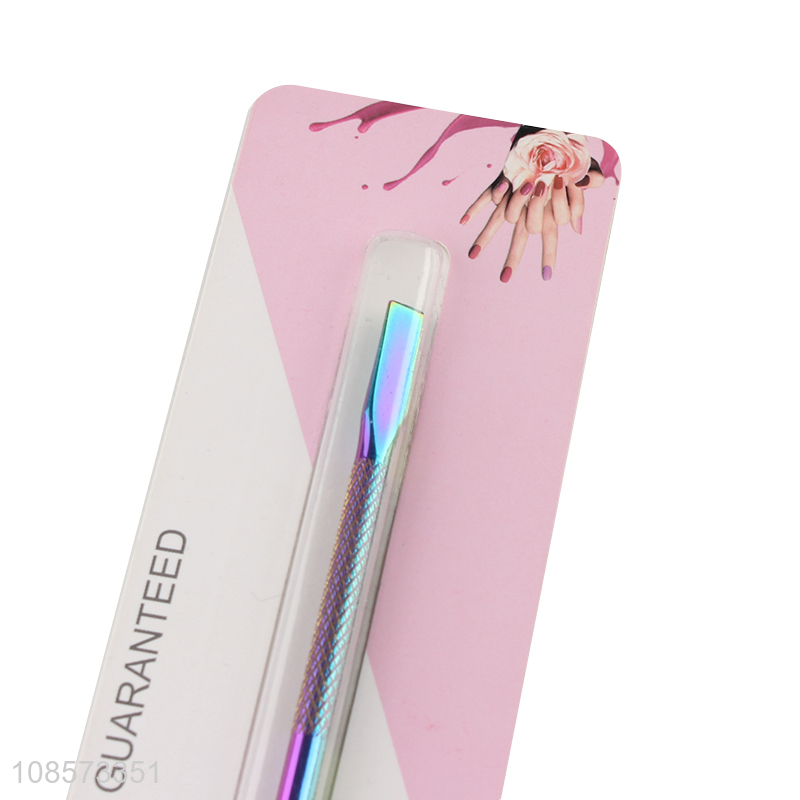 China wholesale stainless steel cuticle pusher for nail beauty tool