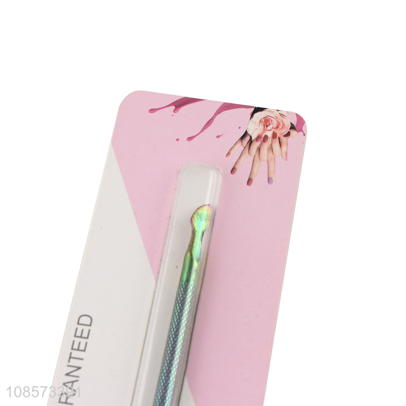 Yiwu factory stainless steel nail cleaner tool cuticle pusher