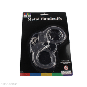 Top quality metal handcuffs toys police toys for kids