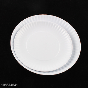 Most popular white round decorative melamine plate for sale