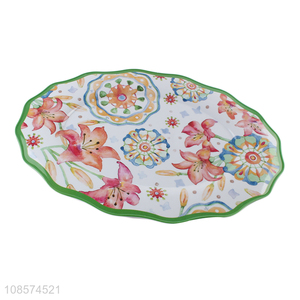 Factory price flower pattern melamine plate for tableware