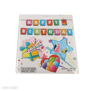 Wholesale happy birthday banner bunting birthday party decoration