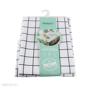 Wholesale Dia 140cm waterproof check pattern table cloth table cover
