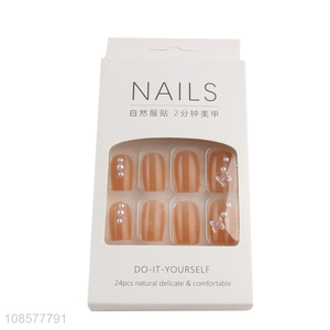 Hot selling decorative natural ladies fake nails wholesale