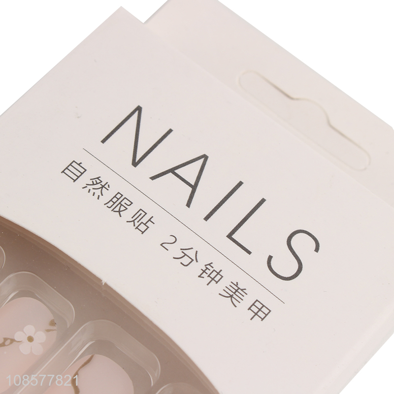 Top quality 24pieces nail art decoration fake nail for sale