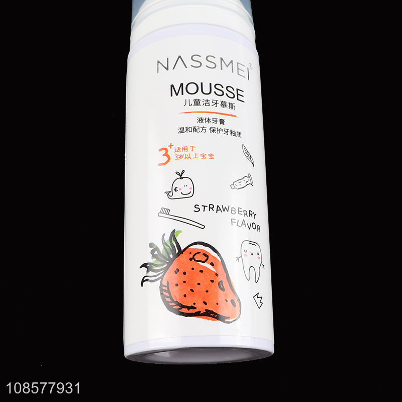Wholesale fruit flavor teeth cleaning mousse for children age 3+