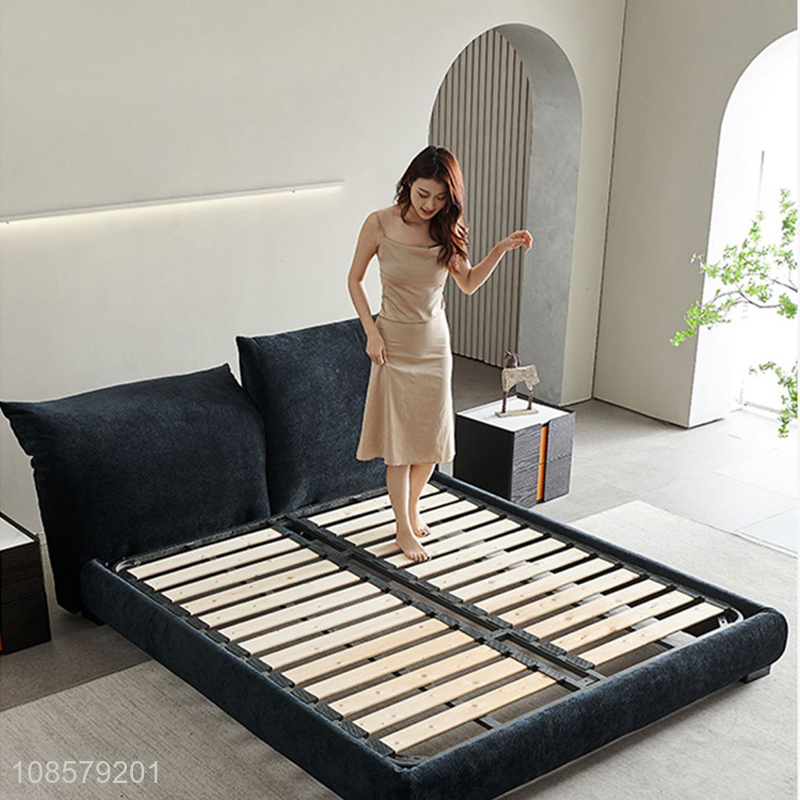 New design modern luxury Italian fabric pedal bed set for sale