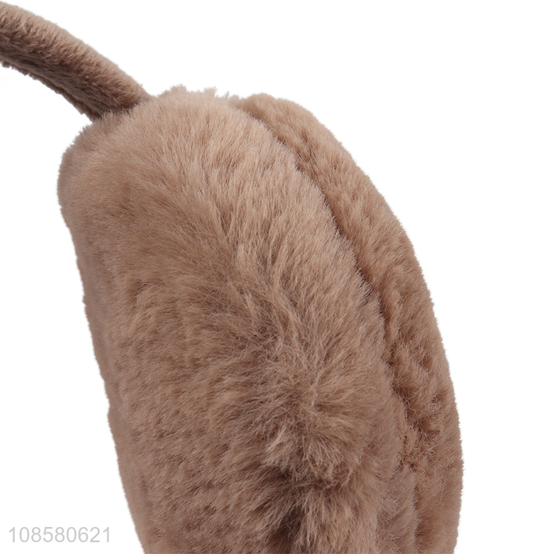 Wholesale cute antler earmuff plush faux fur earmuffs