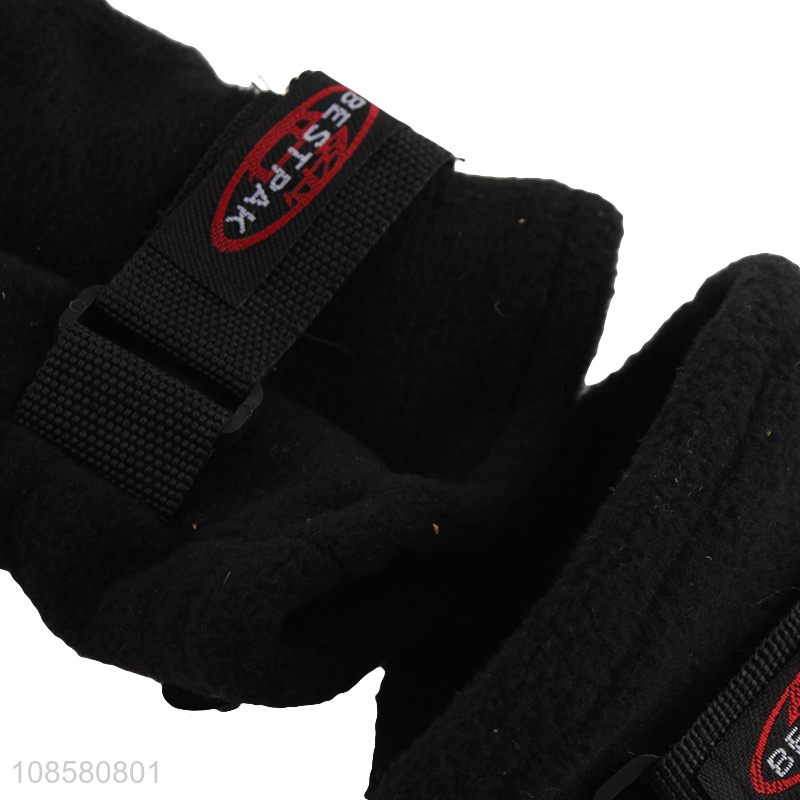 Wholesale unisex winter gloves adjustable polar fleece gloves