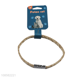 Wholesale durable metal buckle dog collar for small dogs