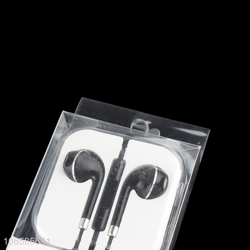 Low price black fashion phone wired earphones headphones for sale