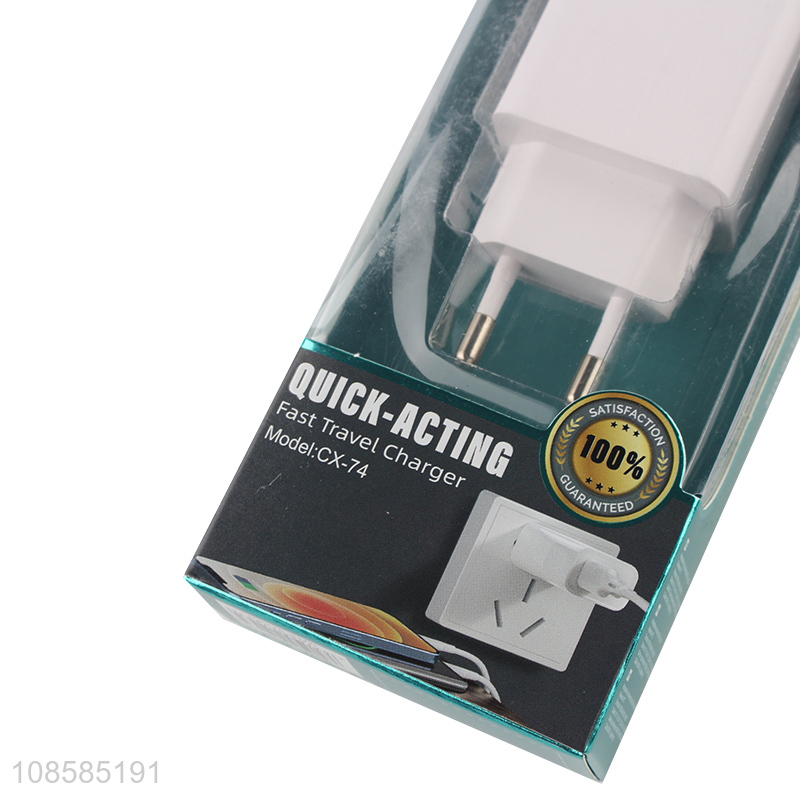 Best selling white quick-acting fast travel charger wholesale