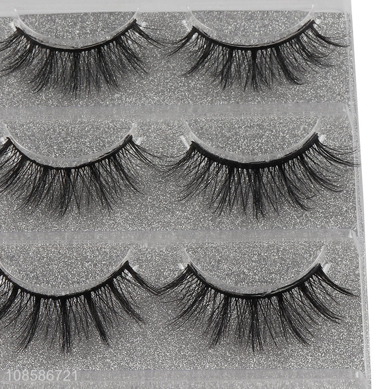 Wholesale cheap 3 pairs 6D fluffy thick eyelashes false lashes