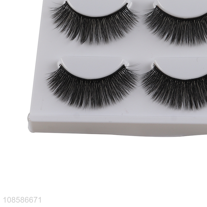 Hot products 3 pairs 6D natural look fluffy false eyelashes