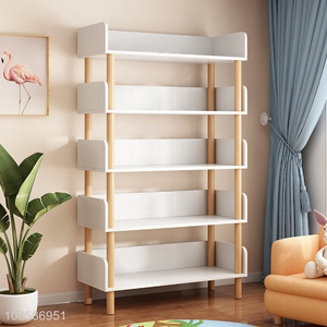 Factory supply 5-layered bookcase beside the wall bookshelves