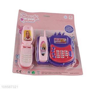 Hot selling educational beauty phone toy with music and light