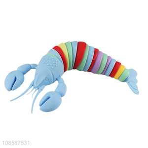Factory price colourful fidget wriggle lobster toys for sale