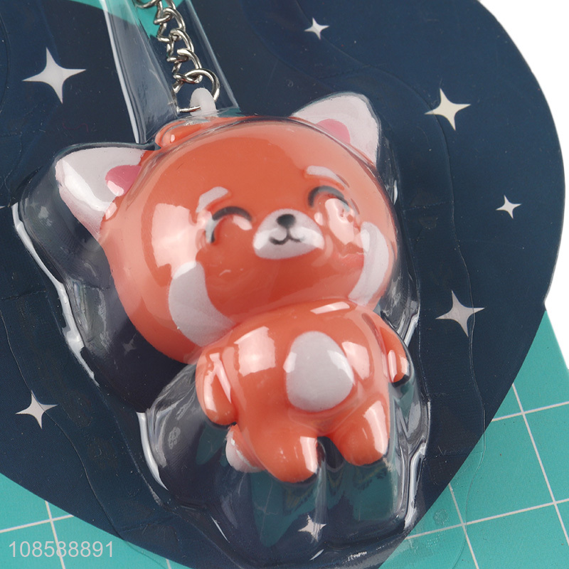 Good quality cute cartoon fox key chain with light small gift
