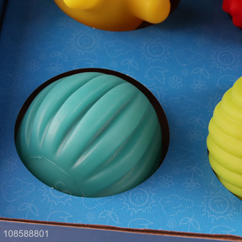 New product baby massage balls eco-friendly silicone sensory balls set