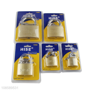 Good price durable brass finish padlock for sheds cabinet