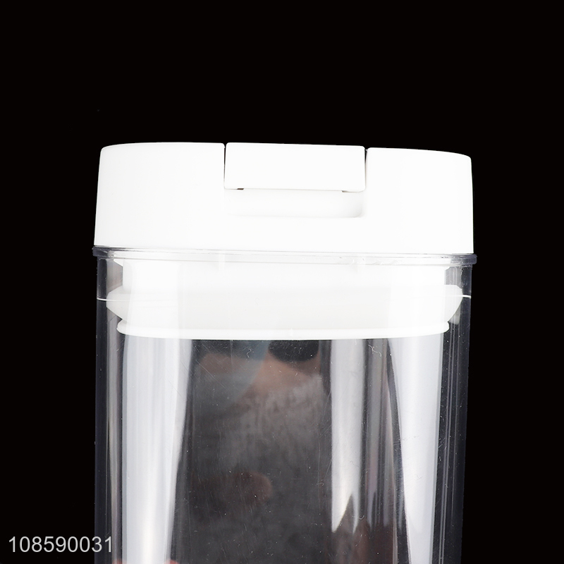 Wholesale 800ml transparent airtight plastic storage jar for kitchen