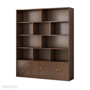 Online wholesale multi-layered floor standing bookcase storage shelf