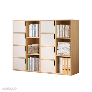 Factory supply bookshelf floor standing bookcase storage cabinet