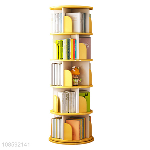 New product 5-tier rotating bookcase storage cabinet for kids