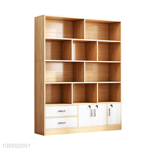Wholesale household simple bookcase floor standing storage cabinet