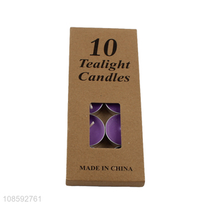 Low price 10 pieces paraffin wax tealight candle for sale
