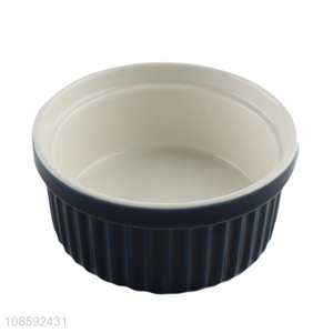 Good quality ceramic bakeware souffle dish brulee bowl