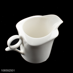 Factory supply ceramic porcelain milk jug pot sauce boat