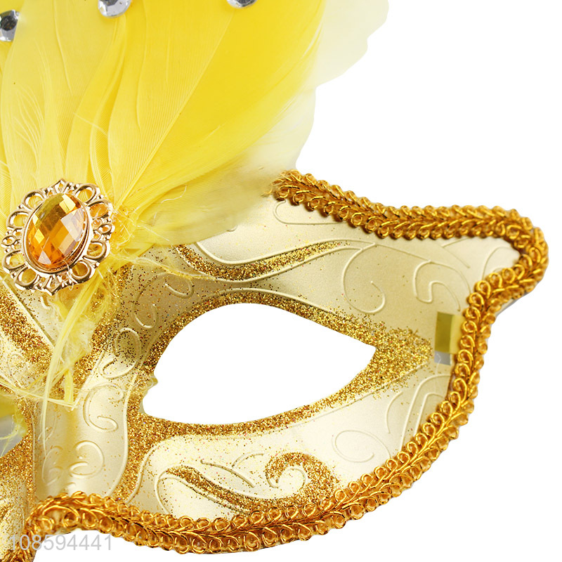 Good quality yellow party mask half face mask for party supplies